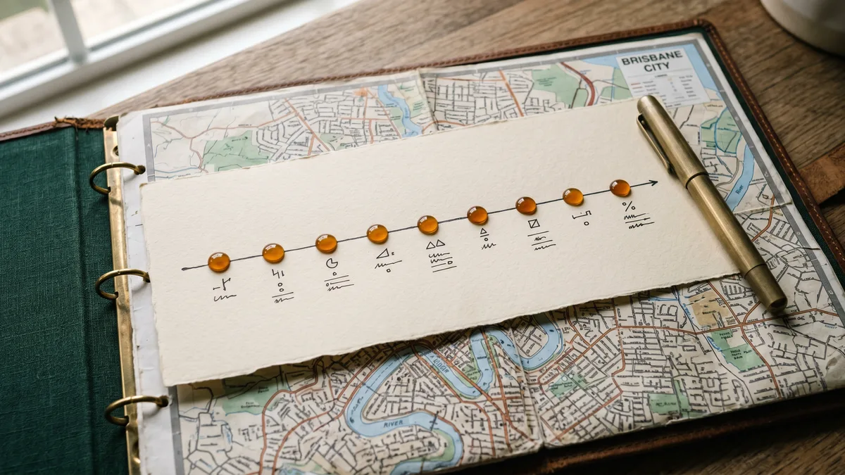 Timeline graphic showing the typical 3 to 6 month SEO progress curve for Brisbane businesses